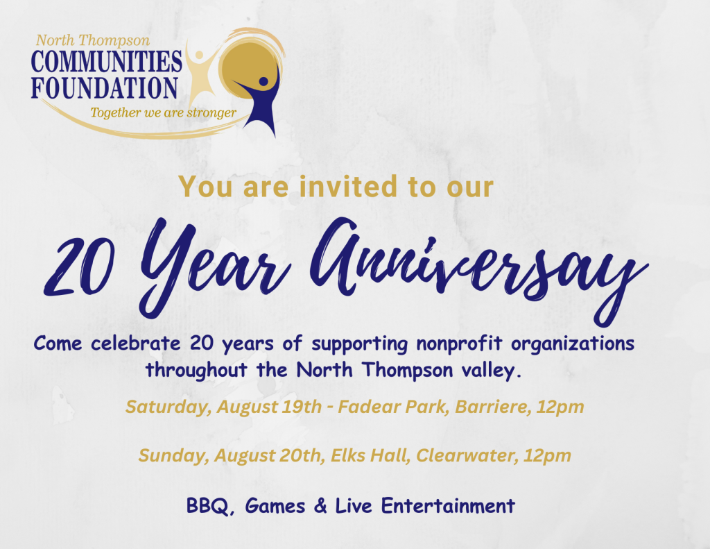 You are invited to our 20 Year Anniversary